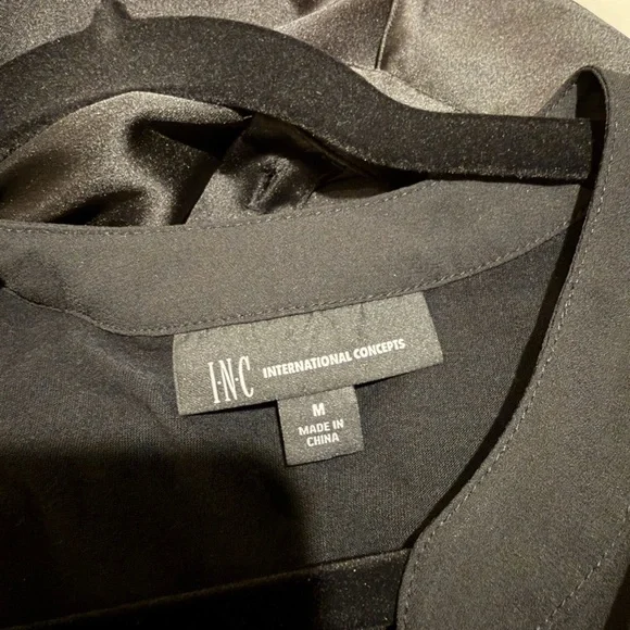 INC International Concepts Black Blouse - Picture 3 of 3